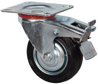 Колесо промышленное поворотное с тормозом 125 мм - SCb 55 купить в Москве с доставкой по всей России | ProtosMarket.ru