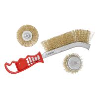 Набор щеток для дрели, 3 шт, 1 плоская, 65 мм, 50 мм "чашка", ручная металлическая Matrix купить в Москве с доставкой по всей России | ProtosMarket.ru