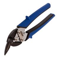 Ножницы по металлу "Piranha", 185 мм, прямой и правый рез, сталь СrM, двухкомпонентные рукоятки Gross