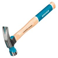 Молоток-гвоздодер, 280 г, угол 75, магнит, обрезиненная рукоятка American hickory GROSS купить в Москве с доставкой по всей России | ProtosMarket.ru