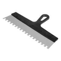 Шпатель из нержавеющей стали, 350 мм, зуб 10 х 10 мм, пластмассовая ручка Сибртех купить в Москве с доставкой по всей России | ProtosMarket.ru