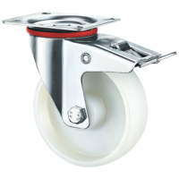Колесо поворотное полипропилен SRCnb 42 100 мм с тормозом (F) купить в Москве с доставкой по всей России | ProtosMarket.ru