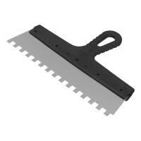 Шпатель из нержавеющей стали, 300 мм, зуб 10 х 10 мм, пластмассовая ручка Сибртех купить в Москве с доставкой по всей России | ProtosMarket.ru