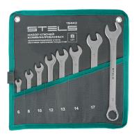 Набор ключей комбинированных 6-19 мм, 8 шт., CrV, матовый хром Stels
