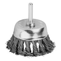 Щетка для дрели, 75 мм, "чашка" со шпилькой, крученая металлическая проволока Matrix по ценам производителя в Санкт-Петербурге с доставкой по всей России