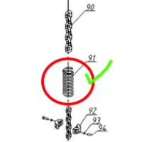 Пружина ограничения на цепь 10 мм купить в Москве с доставкой по всей России | ProtosMarket.ru