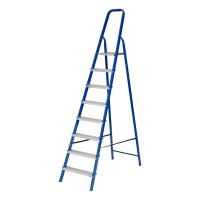 Стремянка, 8 ступеней, стальной профиль, алюминиевые ступени Сибртех