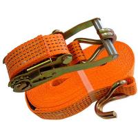 Ремень стяжной  2,5 / 5 тн, РС 15 м x 50 мм, полиэстер, с крюками, храповиком | СибТаль