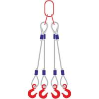 Строп канатный 4СК, с 4 крюками 2,5Т x 1,1М