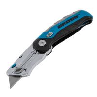 Нож ремонтно-монтажныйный, складной, трехкомпонентная рукоятка, контейнер-держатель для лезвий, 175 мм, 2 запасных лезвия Gross купить в Москве с доставкой по всей России | ProtosMarket.ru