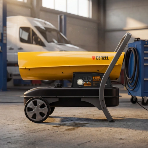 Дизельная тепловая пушка DHG-45i, 45 кВт, 1000 м3/ч, прямой нагрев, электронный термостат Denzel по ценам производителя в Санкт-Петербурге с доставкой по всей России