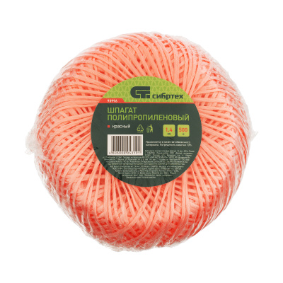 Шпагат полипропиленовый красный, 1.4 мм, L 500, Сибртех по ценам производителя в Санкт-Петербурге с доставкой по всей России