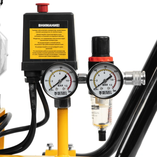 Компрессор безмасляный, малошумный DLS 1800/100,1800 Вт, 3x600, 100 л, 345 л/мин Denzel по ценам производителя в Санкт-Петербурге с доставкой по всей России