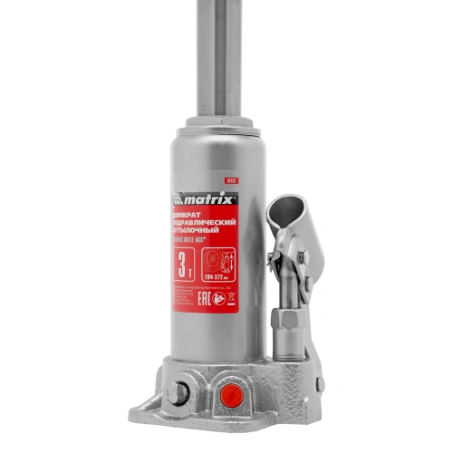Домкрат гидравлический бутылочный, 3 т, высота подъема 194-372 мм, в пластиковый кейсе Matrix по ценам производителя в Санкт-Петербурге с доставкой по всей России