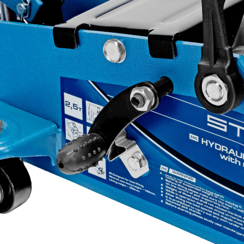 Домкрат гидравлический подкатной 2.5 т, с фиксатором, Safety Pin, 140-385 мм Stels по ценам производителя в Санкт-Петербурге с доставкой по всей России