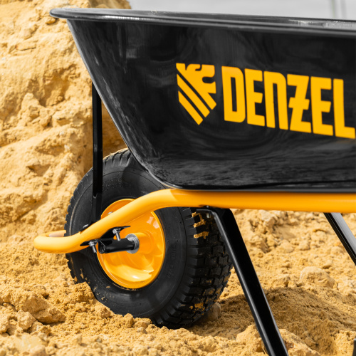 Тачка строительная, усиленная, объем 130 л, 230 кг, колесо 15х6.00-6 Denzel по ценам производителя в Санкт-Петербурге с доставкой по всей России