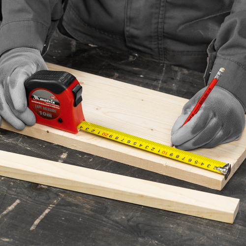 Рулетка Double fixation,10 м х 25 мм,обрезиненный корпус,двойная плавная фиксация Matrix по ценам производителя в Санкт-Петербурге с доставкой по всей России