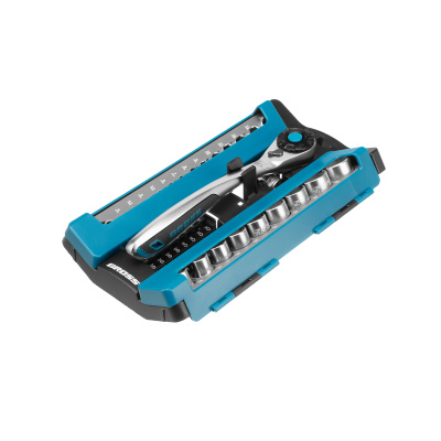 Набор торцевых головок, трещотка 120 зубьев, 1/2", 1/4", CrV, 41 предмет Gross купить в Москве с доставкой по всей России | ProtosMarket.ru