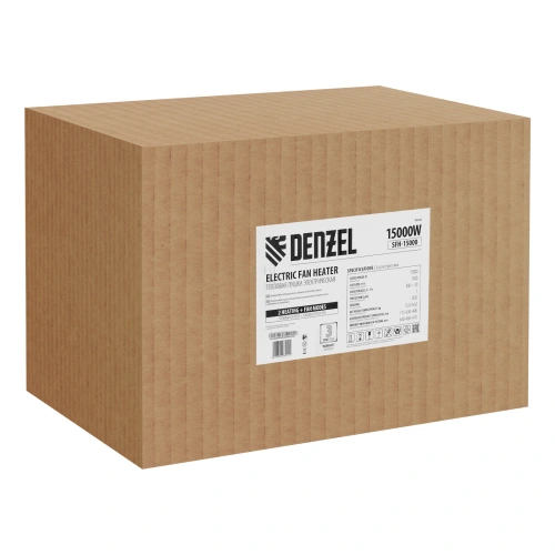 Тепловая пушка SFH-15000, 400 В, 1600 м3/ч, вентилятор 3 режима, 9000/15000 Вт Denzel по ценам производителя в Санкт-Петербурге с доставкой по всей России