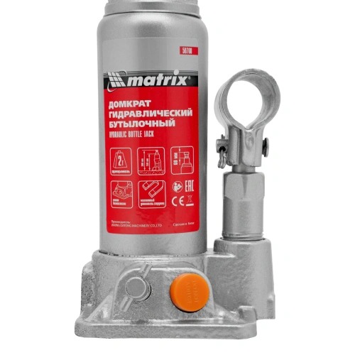Домкрат гидравлический бутылочный, 2 т, h подъема 158-308 мм Matrix по ценам производителя в Санкт-Петербурге с доставкой по всей России