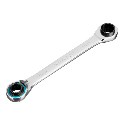 Набор ключей накидных с трещоткой, 8-19 мм, 2 шт, многоразмерные, реверсивные, CrV Gross купить в Москве с доставкой по всей России | ProtosMarket.ru