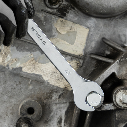 Набор ключей комбинированных, 8-19 мм, 8 шт, CrV, матовый хром Stels купить в Москве с доставкой по всей России | ProtosMarket.ru