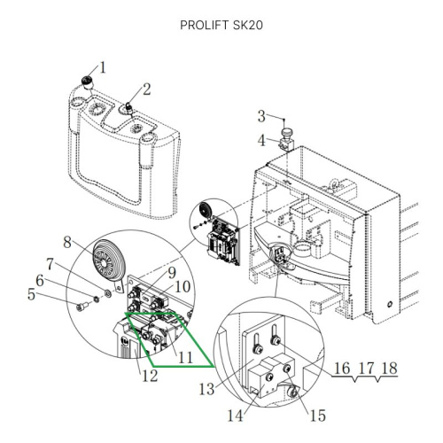 Контактор двигателя подъема 24В для штабелеров SDR/SDK, для тележек SK20 по ценам производителя в Санкт-Петербурге с доставкой по всей России