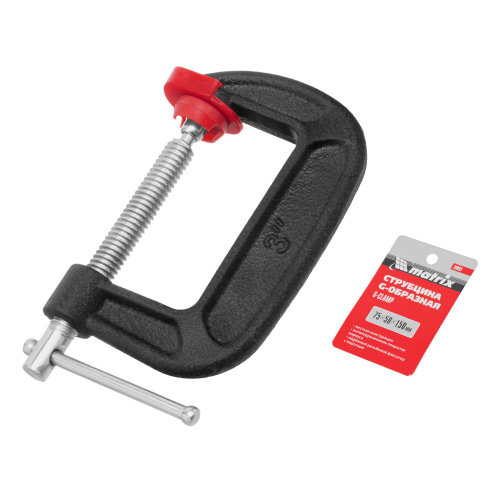 Струбцина G-образная, 75 мм Matrix купить в Москве с доставкой по всей России | ProtosMarket.ru