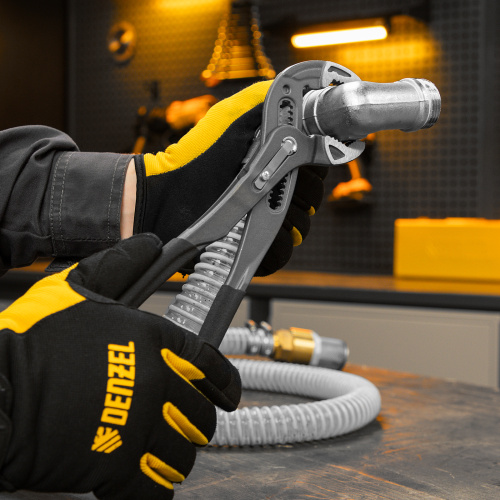 Клещи переставные, кнопочный механизм, обливные рукоятки, 300 мм Denzel купить в Москве с доставкой по всей России | ProtosMarket.ru