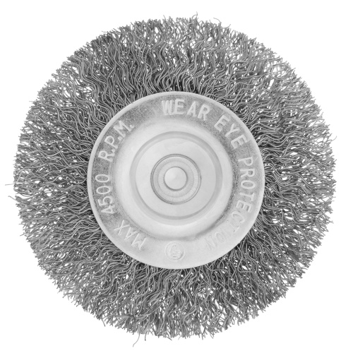 Щетка для дрели, 75 мм, плоская со шпилькой, витая проволока Сибртех по ценам производителя в Санкт-Петербурге с доставкой по всей России