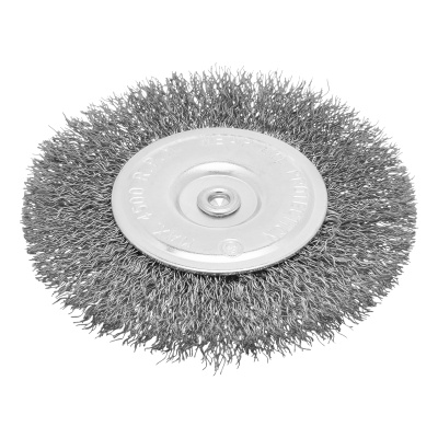 Щетка для дрели 100 мм, плоская со шпилькой, витая проволока Сибртех по ценам производителя в Санкт-Петербурге с доставкой по всей России