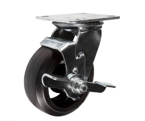 Колесо большегрузное поворотное SCdb 63 150 мм обрезиненное с тормозом РФ по ценам производителя в Санкт-Петербурге с доставкой по всей России