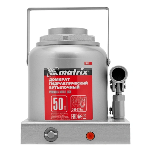 Домкрат гидравлический бутылочный, 50 т, высота подъема 240-370 мм Matrix по ценам производителя в Санкт-Петербурге с доставкой по всей России