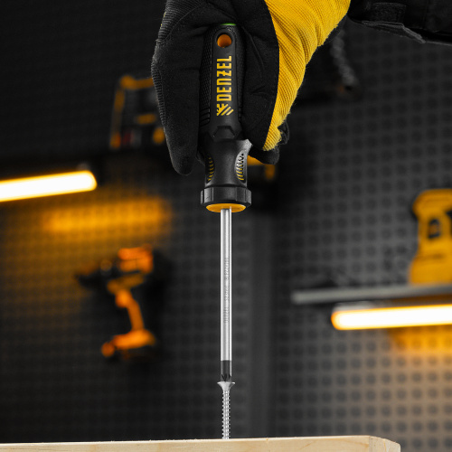 Отвертка, PZ2x100 мм, S2, 3к рукоятка Denzel по ценам производителя в Санкт-Петербурге с доставкой по всей России