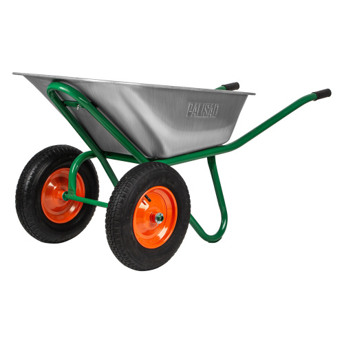 Тачка садово-строительная, 2-х колесная, усиленная, грузоподъемность 320 кг, объем 100 л Palisad купить в Москве с доставкой по всей России | ProtosMarket.ru