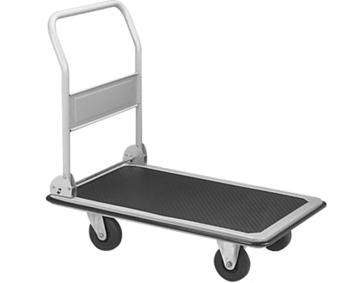 Тележка платформенная 650 кг TOR PH650 (890x590) со складной ручкой (пластиковые колеса 125 мм) по ценам производителя в Санкт-Петербурге с доставкой по всей России