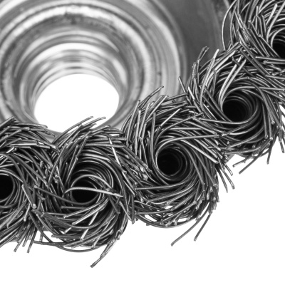 Щетка для УШМ, 75 мм, М14, "чашка", крученая проволока 0.35 мм Matrix по ценам производителя в Санкт-Петербурге с доставкой по всей России