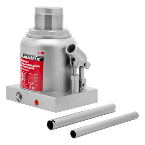 Домкрат гидравлический бутылочный, 50 т, высота подъема 240-370 мм Matrix по ценам производителя в Санкт-Петербурге с доставкой по всей России