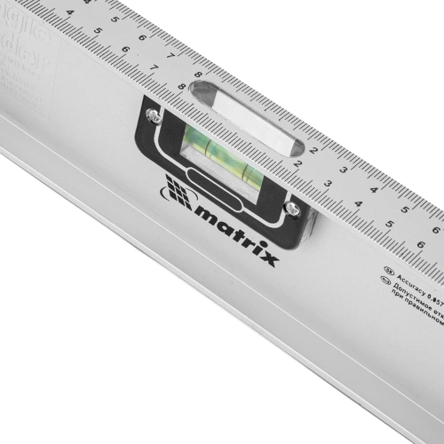 Уровень алюминиевый "Рельс", 400 мм, 3 глазка (1 поворотный) Matrix по ценам производителя в Санкт-Петербурге с доставкой по всей России