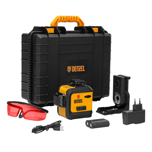 Лазерный уровень мультипризменный LX 360-3 Red, 30 м, 635 нм, аккумулятор Li 2800 мАч, резьба 5/8" Denzel купить в Москве с доставкой по всей России | ProtosMarket.ru