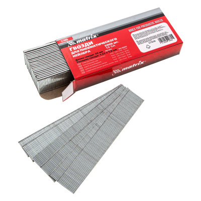 Гвозди для пневматического нейлера, длина 20 мм, ширина 1.25 мм, толщина 1 мм, 5000 шт Matrix по ценам производителя в Санкт-Петербурге с доставкой по всей России