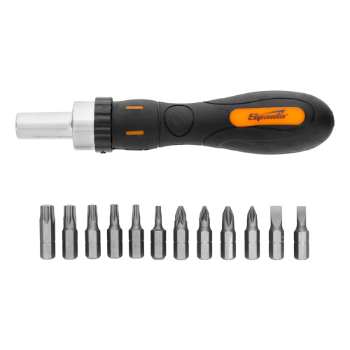 Отвертка реверсивная с набором бит, CrV, 12 шт, Sparta по ценам производителя в Санкт-Петербурге с доставкой по всей России