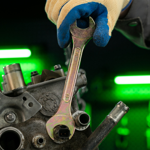 Набор ключей рожковых 6-32 мм, 12 шт, желтый цинк Сибртех по ценам производителя в Санкт-Петербурге с доставкой по всей России