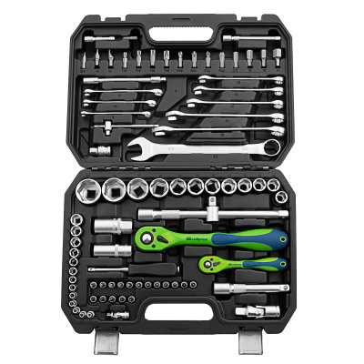 Набор инструментов 82 предмета, CrV, 1/2", 1/4" Сибртех купить в Москве с доставкой по всей России | ProtosMarket.ru