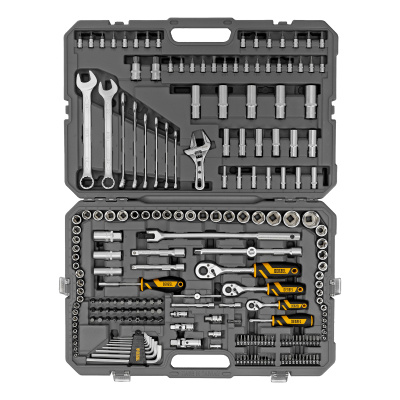 Набор инструментов, 1/2", 1/4", 3/8", CrV, S2, пластиковый кейс, 216 предметов Denzel купить в Москве с доставкой по всей России | ProtosMarket.ru