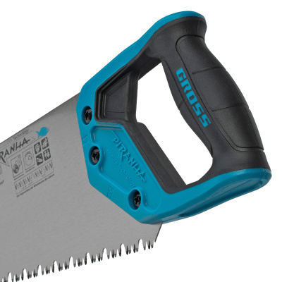 Ножовка по дереву "Piranha", 550 мм, сегментное строение рабочей кромки, 7-8 TPI, зуб-3D, двухкомпонентная рукоятка Gross купить в Москве с доставкой по всей России | ProtosMarket.ru