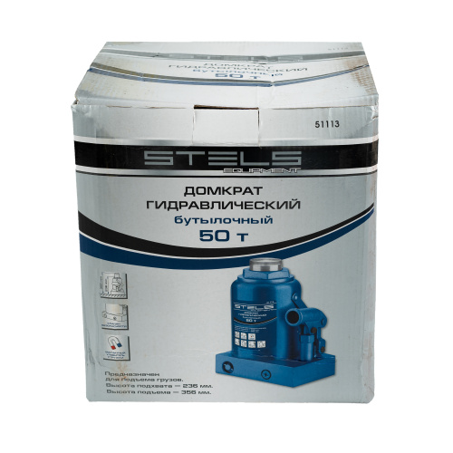 Домкрат гидравлический бутылочный, 50 т, H подъема 236-356 мм Stels по ценам производителя в Санкт-Петербурге с доставкой по всей России