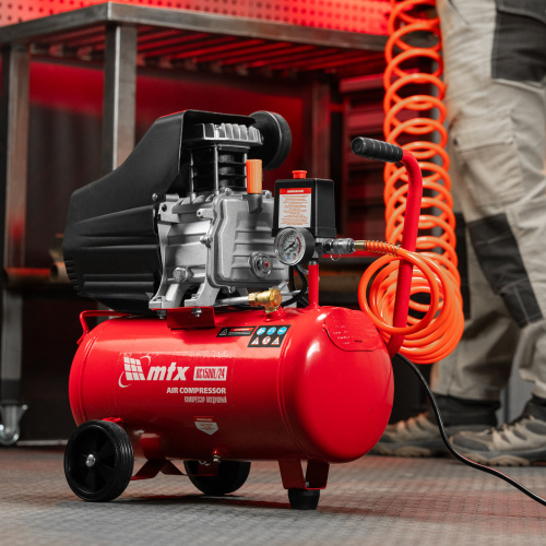 Компрессор воздушный DC1500L/24, 1,5 кВт, 24 л, 210 л/мин MTX по ценам производителя в Санкт-Петербурге с доставкой по всей России