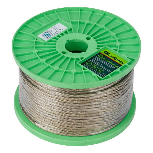 Трос металлополимерный прозрачный ПР-5.0, толщина 4.0 мм, катушка 100 метров Сибртех купить в Москве с доставкой по всей России | ProtosMarket.ru