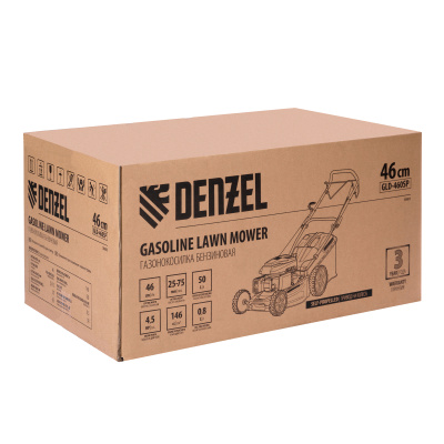 Газонокосилка бензиновая GLD-460SP, 146 куб.см, ширина 46 см, привод 7 уровней, травосборник 50 л Denzel купить в Москве с доставкой по всей России | ProtosMarket.ru